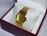 Mens Golden Color Stainless Steel Analog Watch
