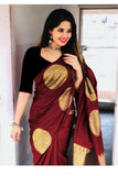 Luxurious  Jacquard Woven Litchi Silk Saree