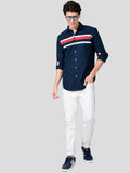 Paul Street Cotton Stripes Full Sleeves Slim Fit Mens Casual Shirt